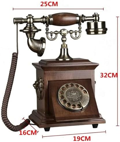 Aparelho de telefone de madeira sólida telefone telefone vintage antigo estilo europeu antigo b