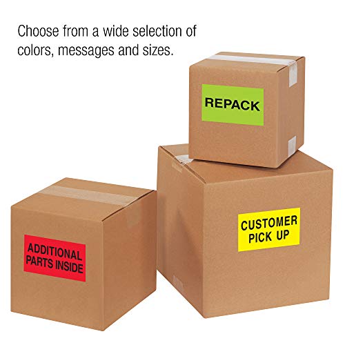Rótulos de fita Logic®, caixa parcial , 3 x 4 , vermelho fluorescente, 500/roll