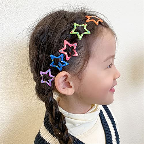 Clipes de cabelo em estrela para meninas - 40pcs Jóias de cabelo de cabelo fofas - estrancos clipes de cabelo de cabelo Barrettes