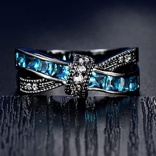 Proposta de aniversário de jóias de jóias de diamante vintage anéis de dedo simples anel de noiva de noiva simples requintado vintage