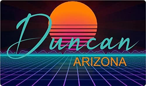 Duncan Arizona 2 x 1,25 polegadas Decalque de vinil Stiker Retro Neon Design