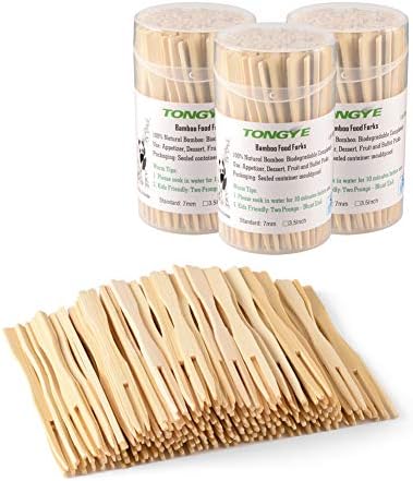 Forks de banboo tongye 330 polegadas 330 PCs e bambu Skewes 12 polegadas 200 PCs