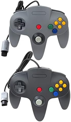 2 pacote controlador com fio joystick clássico gamepad joystick para Nintendo 64 N64-PLUG & PLAY