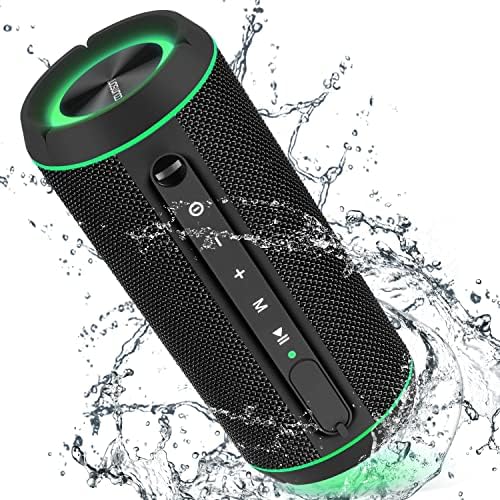 Alto -falantes Bluetooth de Coumson, alto -falante portátil sem fio Bluetooth, alto -falantes à prova d'água do IPX5, com alto