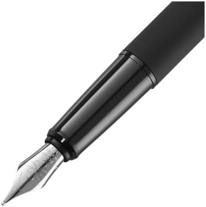 Diplomata Estima Broad Aço Penn -Fountain Pen - Lapis Black
