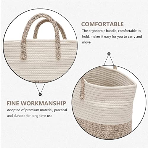 Solustre Blanket Basket Cestor Casquete de armazenamento de roupas sujas cestas de cesto de algodão Linhas de cesta de cesta de cesta
