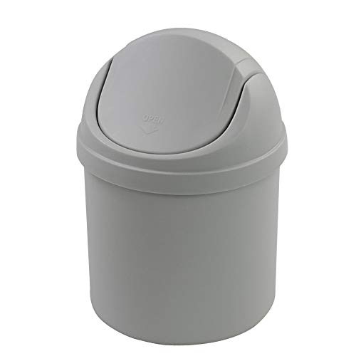 Dynkona 2 L Mini desperdício de lixo, lata de lixo de bancada com tampa
