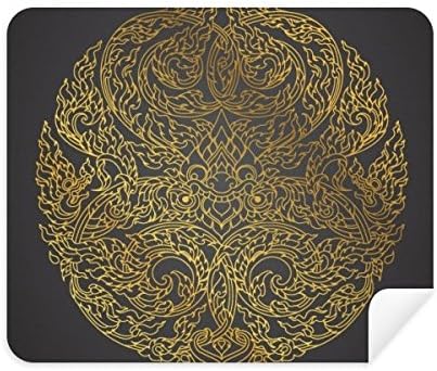 Tailândia Culture Circular Gold Foil Cleaning Ten Cleaner 2pcs Camurça tecido de camurça