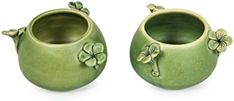 Novica Frangipani Flowers Ceramic Bowls