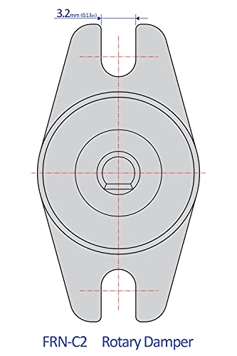 Bansbach Easylift FRN-C2-R301 Dampers rotativos/padrão, 27,5 mm x 1 5mm x 14 mm