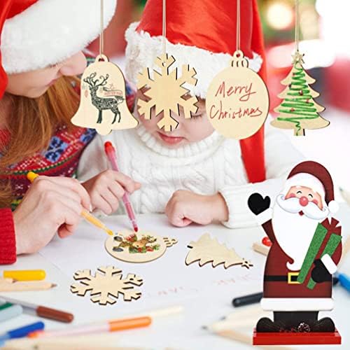 Tendycoco Christmas Wood sinal decoração de Natal Papai Noel Sign Placa Placa Rústico Decorativo Sinal de Férias de