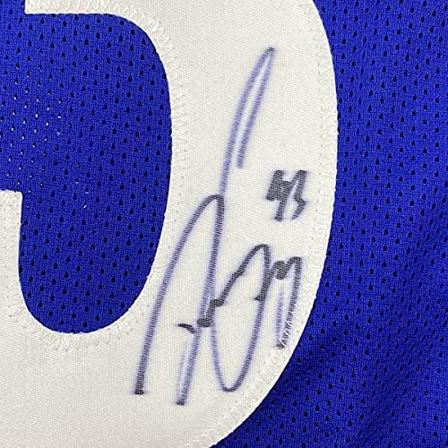 Autografado/assinado Dwight Freeney Indianapolis Blue Football Jersey JSA COA