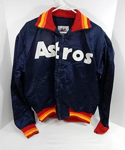 Final dos anos 80 no início dos anos 90 Houston Astros 66 Game usado Navy Jacket L Dp32910 - Jackets MLB usados ​​para jogo MLB
