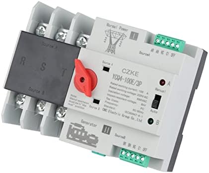 AMSH YCQ4-100E/3P Dual Power Automatic Transfer Switch 220V AC 8Ka DIN ATS SWITCHES UNINTERRUPTED POWER 63A 100A