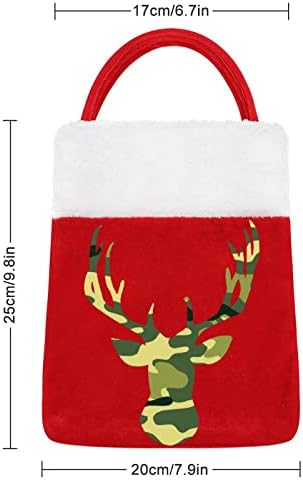 Bolsas de Natal de Tote de Arco -e flecha de camuflagem Camo bolso de bolsa de armazenamento para doces Tree de Natal pendurada decorativa