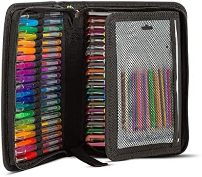 120 Color Artist Gel Pen Conjunto inclui 28 canetas de gel glitter 12 metálico, 11 pastel, 9 néon, mais 60 recargas de