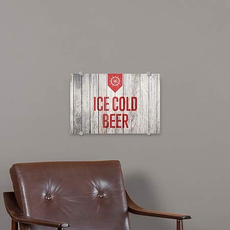 CGSignLab | Sinal de acrílico premium de cerveja gelada -gelo -nútica -signo de acrílico | 18 x12