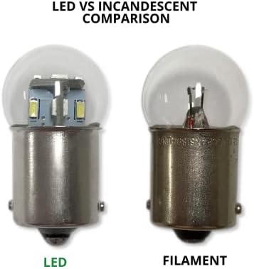 Aero-Lites #81, 63, GM 142303 Substituição de LED de lâmpada em miniatura | 6.5-Volt | Base BA15S | Dimmable | Substitui o número da lâmpada: 81, 63, GM 142303