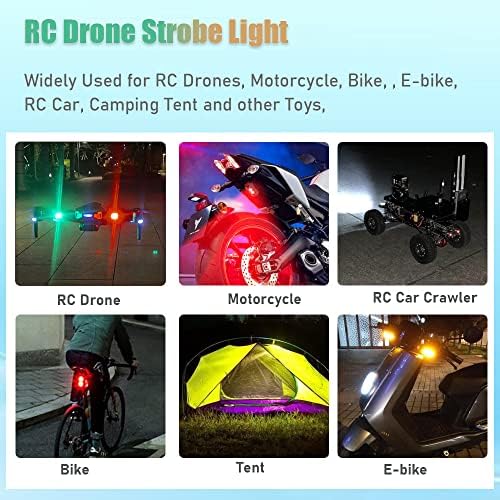 Mini drone com câmera UHD 4K para crianças adultos, drogcycle led de motocicleta LED Acessórios para luzes, 4pcs 33 Modos de