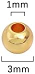 Beadia 14k Gold Bated Spacer Contas 3mm 300pcs para jóias que fazem descobertas não manchas