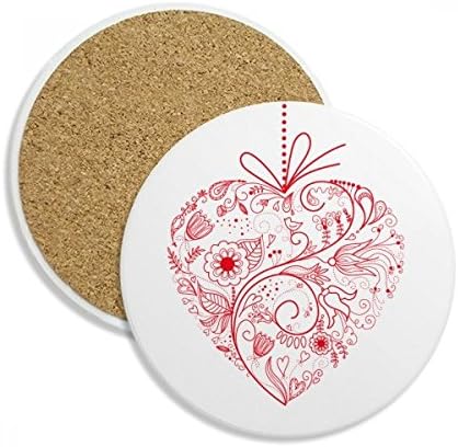 FLORES VINAS DIA DO Dia dos Namorados Red Coaster Copo Proteção de mesa de caneca absorvente Pedra absorvente