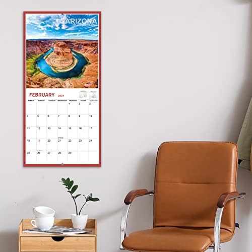 2023-2024 Calendário de parede-calendário de parede 2023-2024, calendário de parede mensal de 18 meses 2023-2024, calendário