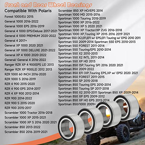 Rolamentos de cubo da roda dianteira e traseira JCKLW 3514699 3514924 Para Polaris RZR Pro XP 4 900 1000 Florestas