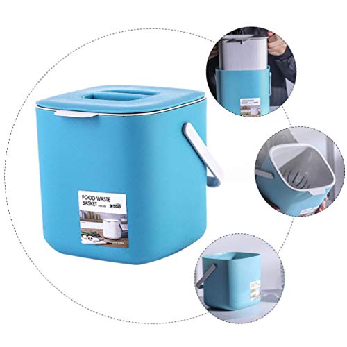 Lixo de lixo de lixo de cozinha azul de cabilock pode molhar e secar lixo de lixo lixo lixo doméstico lixo lixo cesta de recipientes de lixo de lixo cesta de papel para escritório em casa