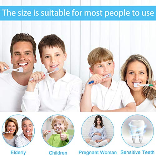 Patelai 8 peças escova de dentes autismo para crianças adultas dentes cuidados de dentes macios 3 escova de dentes de dentes de cerdas