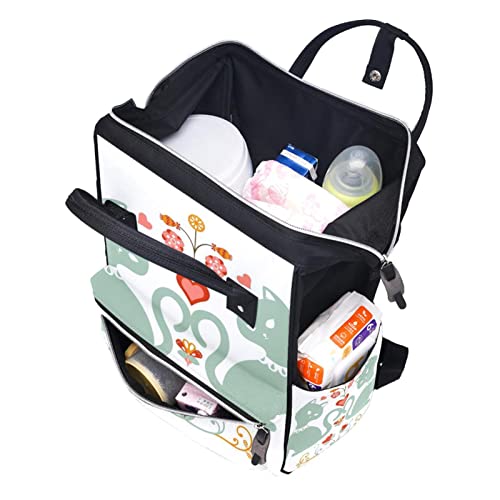 Bolsas de fraldas de fundo de gato Mochila mamãe mochila de grande capacidade Bolsa de enfermagem de bolsa de enfermagem para cuidados com o bebê