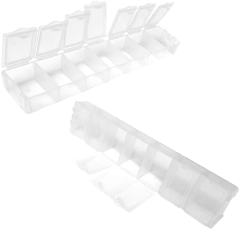 Askikyer 8 pacote 7 Grades Jóias Divisadoras de jóias Organizador da caixa Caixa de contêiner de armazenamento de plástico