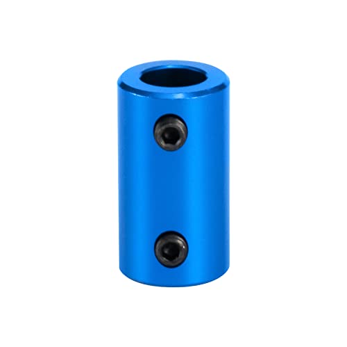 2pcs acoplamentos rígidos conector de acoplador Aluz de alumínio azul de 6 mm a 6 mm para o eixo do motor de passo NEMA 17 e parafuso de chumbo T8 para impressora 3D ou máquina de roteador CNC 3018 Pro