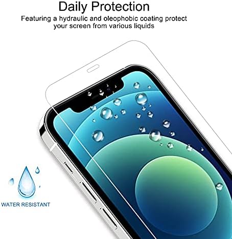 Protetor de tela frontal GTRONIC 3 PACK 2 2.5D para iPhone 12 Promax 6.7 ”com 2 pacotes protetor de lente de câmera 3D, filme de vidro temperado com tela inteira HD, dureza 9h, borda 2.5D, bolhas sem bolhas, amigável de casos resistentes a arranhões