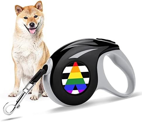 Bandeira de aliado reto Pride Leash Leash de cães de estimação com trela com alça de um botão e liberação para cachorro ou gato pequeno/médio