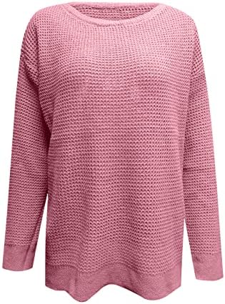 Suéter para mulheres moda túnica sólida tops de pulôver de manga longa de pullocatomia quente blusas de suéteres