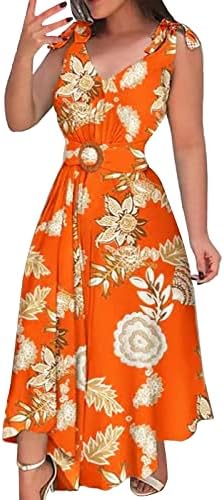 ICODOD DRESS VESTIMENTOS MULHERES 2023 Summer Fashion Beach Floral Print Floral