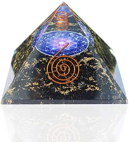 Mount Eagle Orgone Pirâmide Proteção de negatividade Cura Meditação de cristal Pirâmide 75mm