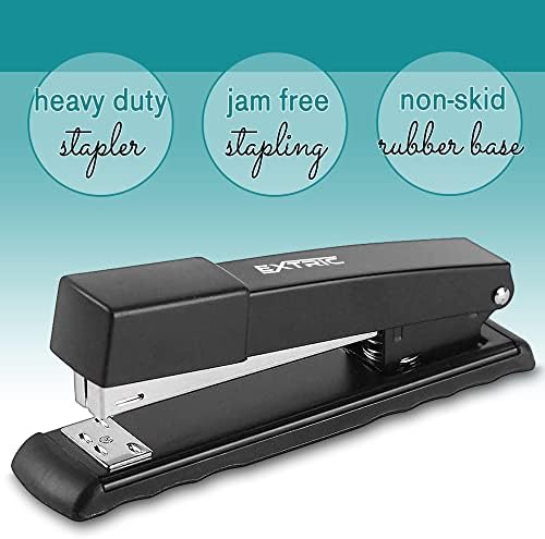 Gapeler - 3 grampeadores de embalagem para mesa - grampeador preto para serviço pesado, grampeador de 25 folhas de 25 folhas.