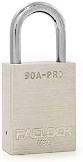 Padlock da série 90A-Pro de Paclock, compra de alumínio anodizado roxo, cilindro de 7 pinos de alumínio de alta segurança, com 1 key por trava, com chave, de 1-3/16 de altura.