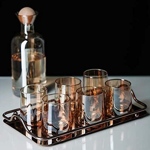Crystal Whisky Decanter Set com 4 óculos de uísque, degustação de copos para licor ou uísque com bandeja, presente de luxo para