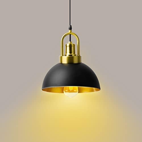 Luz pendente de Prochosen para ilha de cozinha, lâmpada de suspensão retrô com cordão de luz ajustável de 3,9 pés, luminária