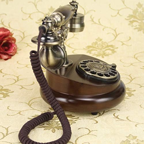 PDGJG RETRO VINTAGE Telefone Telefone Classic Desk Phone linear com tempo real e visor de identificação de chamadas para decoração da sala de estar em casa, presente maravilhoso