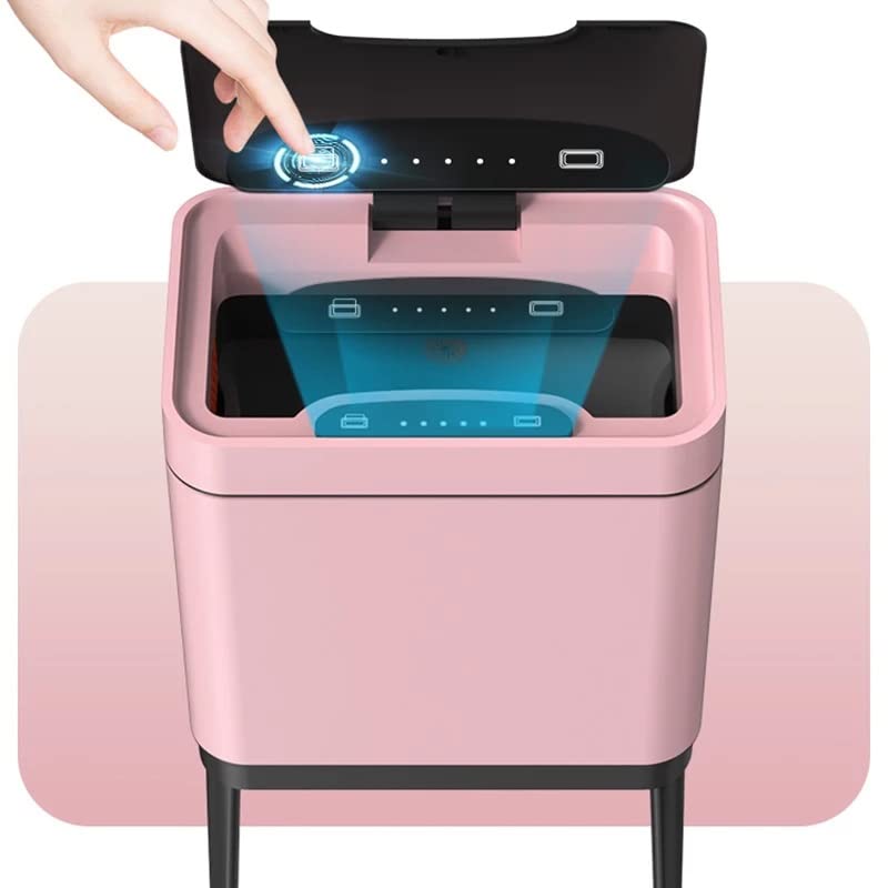 Chunyu grande lixo de cozinha inteligente lata banheiro saco automático de lixo lixo de quarto pode aço inoxidável