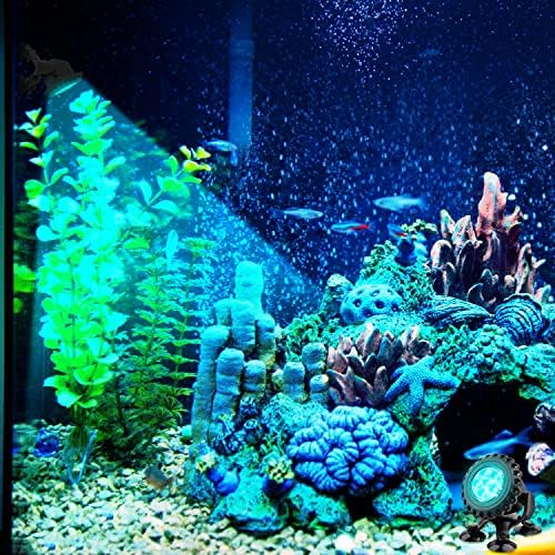 Luz de lagoa LED T-Sun, luzes LED submersíveis RGB Luzes subaquáticas Alteração de cor Spotlight Outdoor Controle remoto IP68 Luzes de peixes à prova d'água Luzes da fonte para piscina de tanques aquários