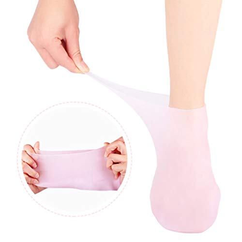 Meias femininas de Doitool 1 pares hidratantes de meias hidratantes para suavizar meias hidratantes do pé rachado seco para