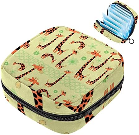 Menas de varas sanitárias pads Banks Handbag Ladies Menstrual Cup Bolsa Girls Período portátil Tampon Storage Bag Giraffe com