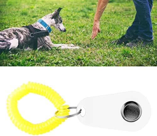 Zerodis Pet Dog Training Clicker com faixas de pulseira cinta distorcida cão color