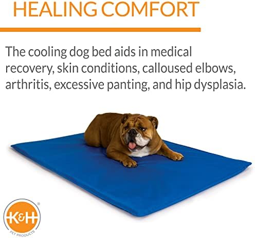 K&H PET Products Cool Combo Combo Cool Bed III Médio e Coolin Friezável 96 onça