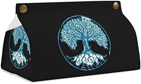 Árvore da vida Yin Yang Arte Símbolo Caixa de tecidos Capa de papel facial Organizador do organizador do guardana