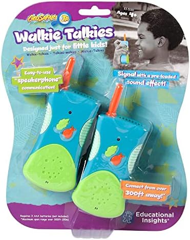 Insights educacionais Geosafari Jr. Walkie Talkies, fácil de usar e durável para crianças com mais de 4 anos